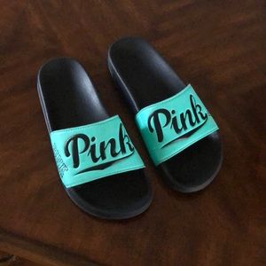 VS Pink mint green sliders